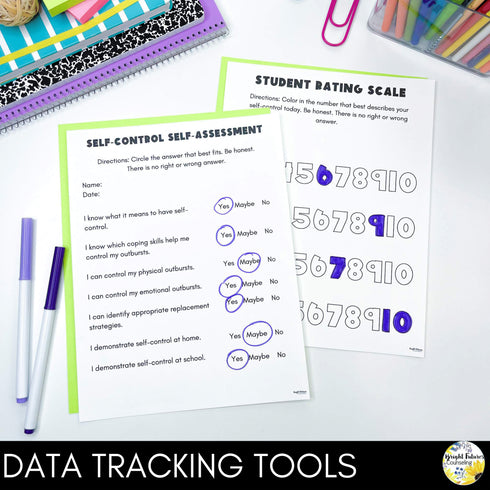 Self-Control Individual Counseling Curriculum + Data Tracking Tools